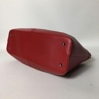 TOD'S Hand Bag Tote Purse Leather Red Authentic