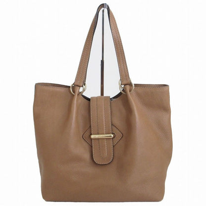 TOD'S Hand Bag Tote Purse Leather Beige Authentic