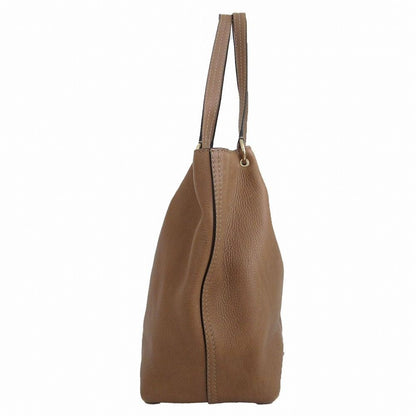 TOD'S Hand Bag Tote Purse Leather Beige Authentic