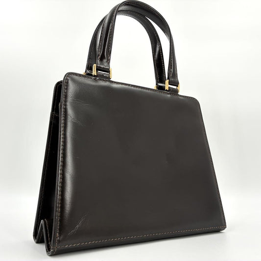 FENDI Hand Bag Tote Purse Leather Brown Authentic