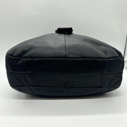 COACH Hand Shoulder Bag Tote Purse Leather Black Authentic