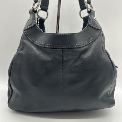COACH Hand Shoulder Bag Tote Purse Leather Black Authentic