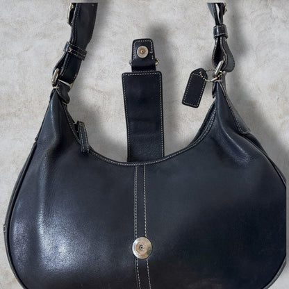 COACH Shoulder Bag Purse Soho Hobo Leather Black Authentic
