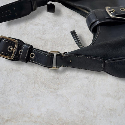 COACH Shoulder Bag Purse Soho Hobo Leather Black Authentic