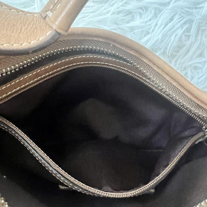 COACH Shoulder Bag Purse Signature 6351 Canvas Leather Beige Brown Authentic