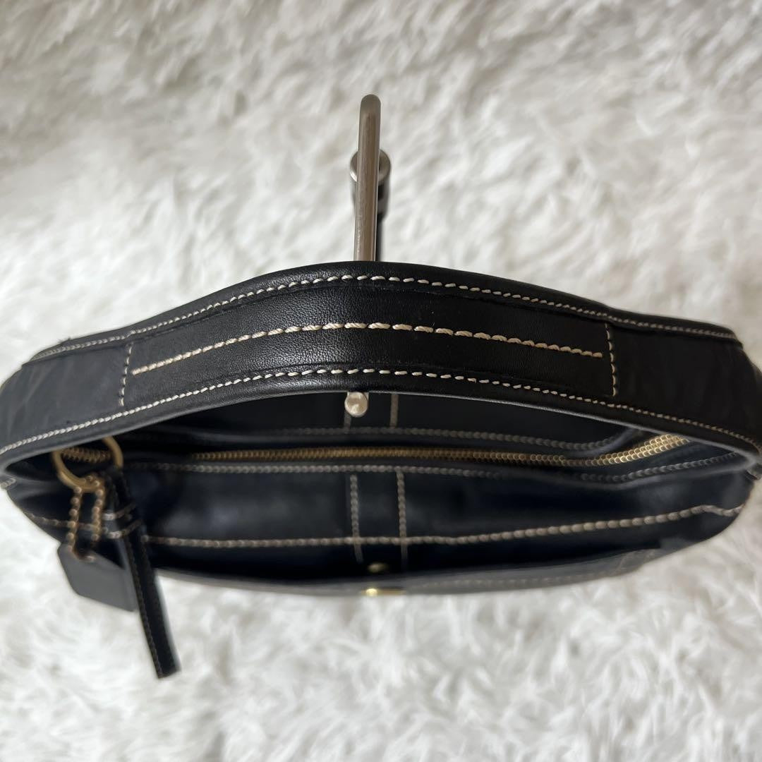 COACH Shoulder Bag Purse 10740 Leather Black Authentic