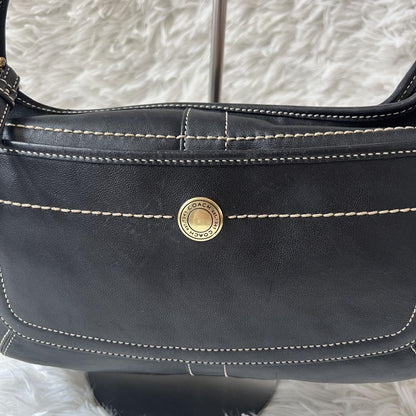 COACH Shoulder Bag Purse 10740 Leather Black Authentic