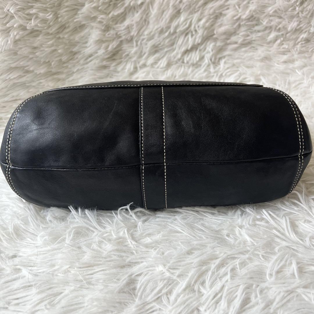COACH Shoulder Bag Purse 10740 Leather Black Authentic
