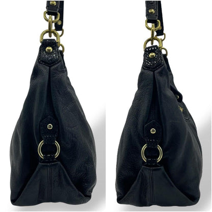 COACH Shoulder Bag Purse 2way Leather Black Authentic