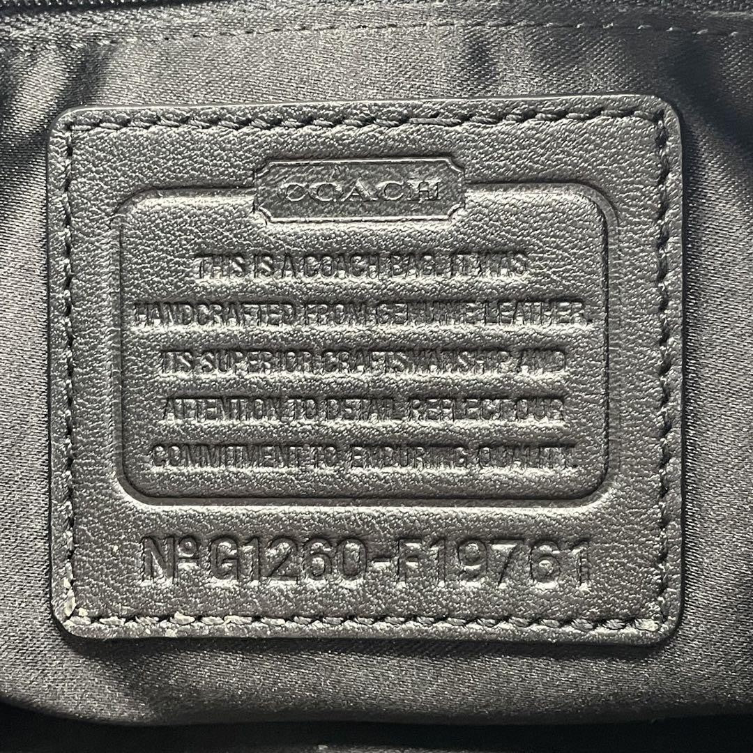 COACH Shoulder Bag Purse 2way Leather Black Authentic