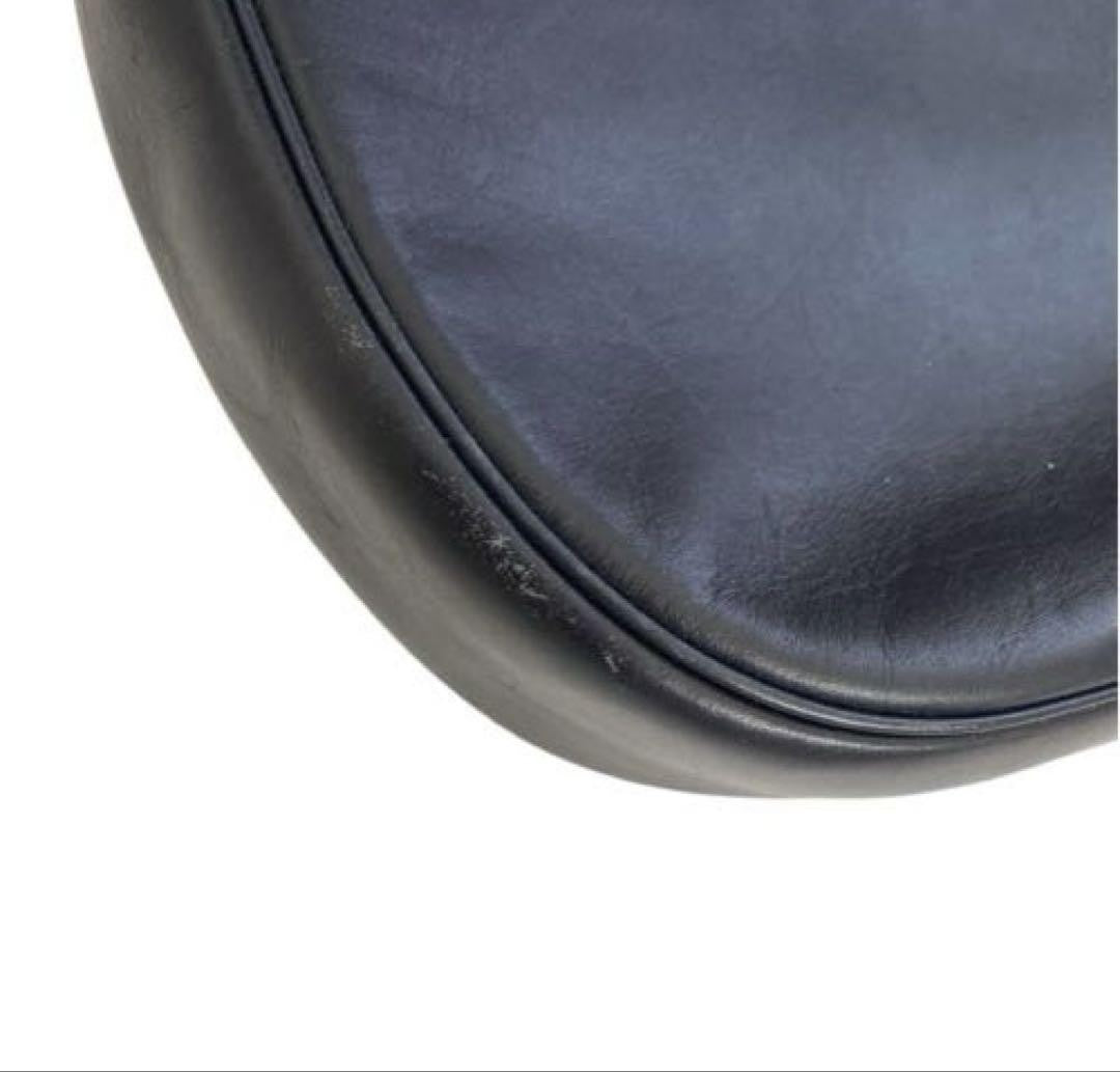 COACH Shoulder Bag Purse 2way Leather Navy Authentic