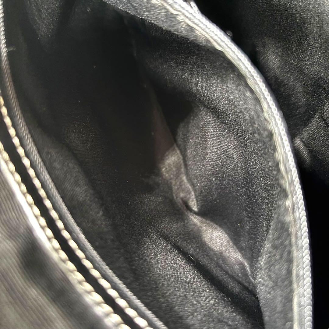 COACH Shoulder Bag Purse Signature 6386 Canvas Leather Black Gray Authentic