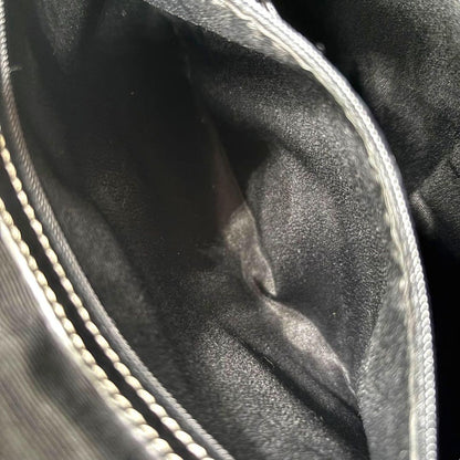 COACH Shoulder Bag Purse Signature 6386 Canvas Leather Black Gray Authentic