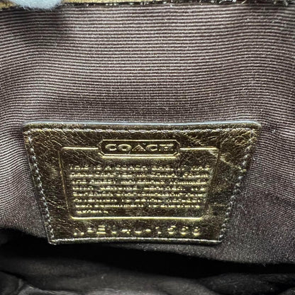 COACH Shoulder Bag Purse Signature Canvas Leather Brown Authentic