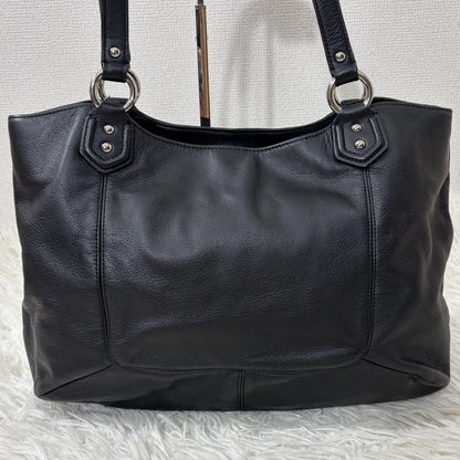 COACH Hand Bag Tote Purse Leather Black Authentic