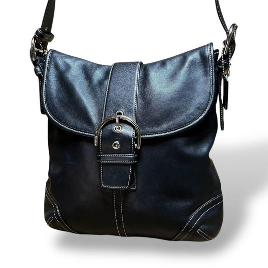 COACH Shoulder Bag Purse 9481 Soho Leather Black Authentic