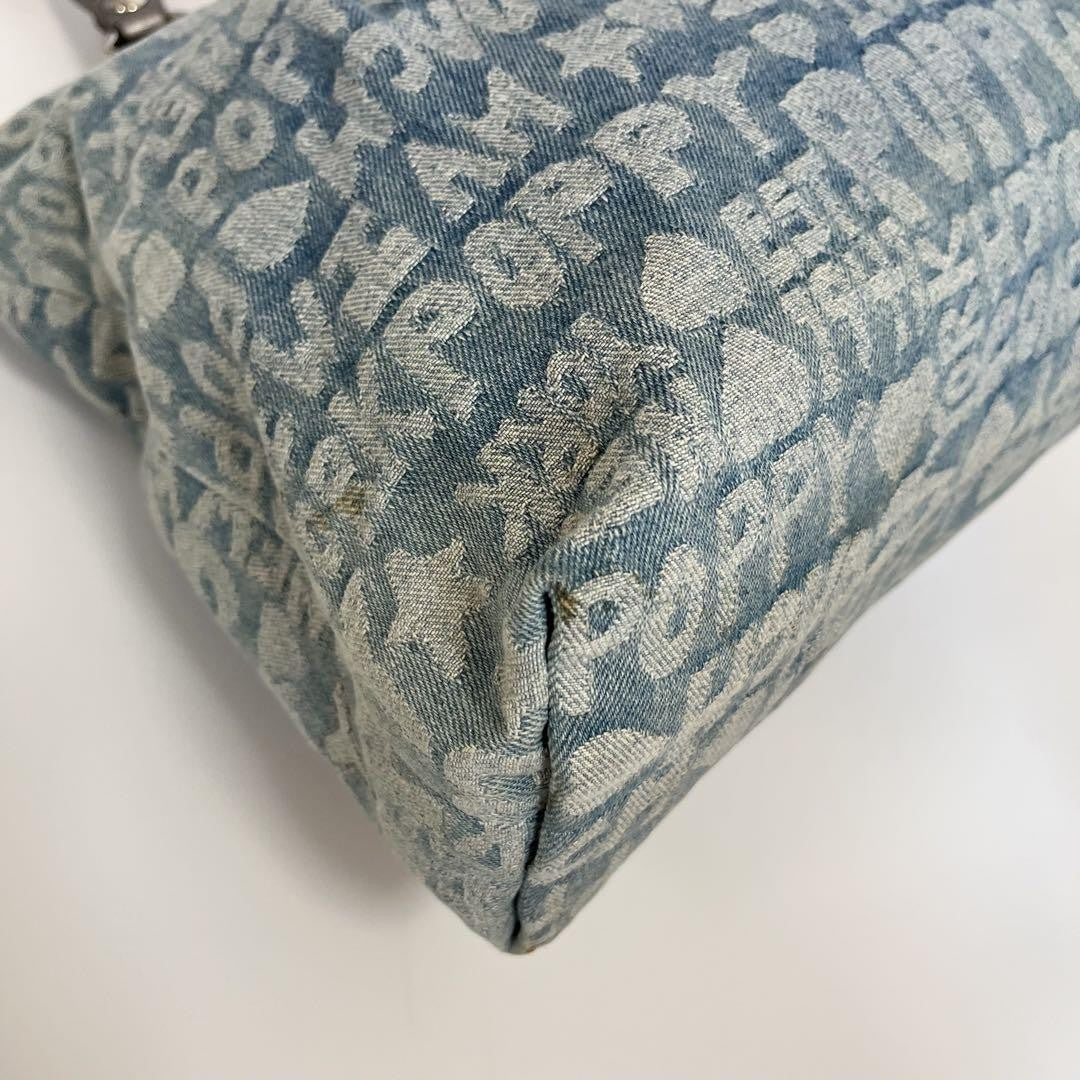 COACH Hand Bag Tote Purse 16988 Denim Blue Authentic