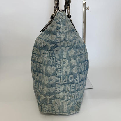 COACH Hand Bag Tote Purse 16988 Denim Blue Authentic