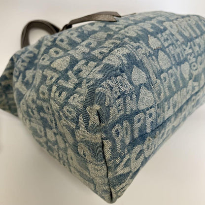 COACH Hand Bag Tote Purse 16988 Denim Blue Authentic