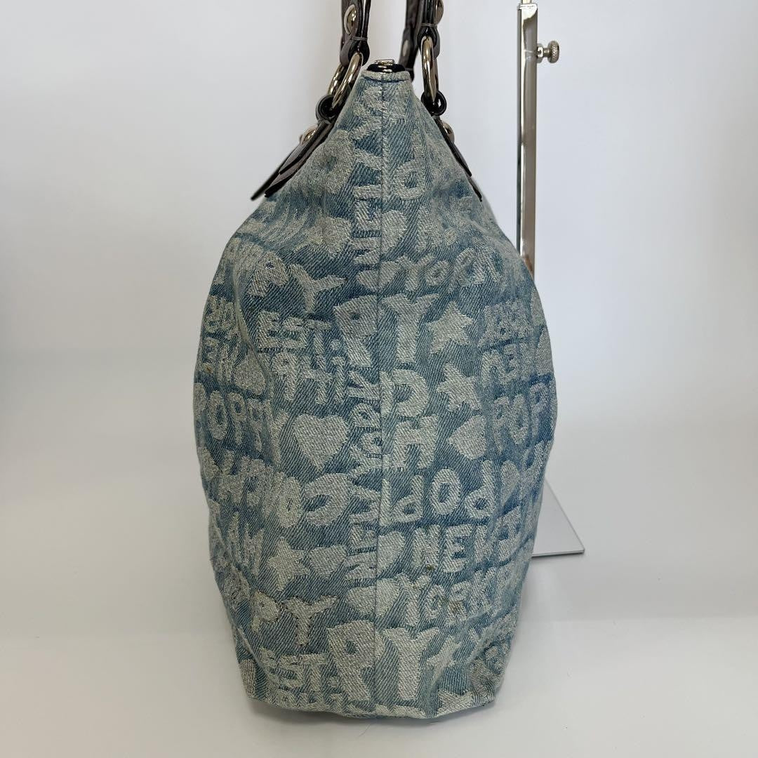 COACH Hand Bag Tote Purse 16988 Denim Blue Authentic