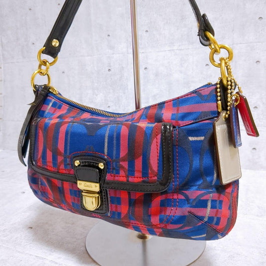 COACH Shoulder Bag Purse Multicolor Authentic
