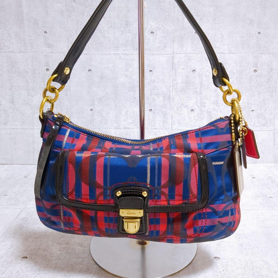 COACH Shoulder Bag Purse Multicolor Authentic