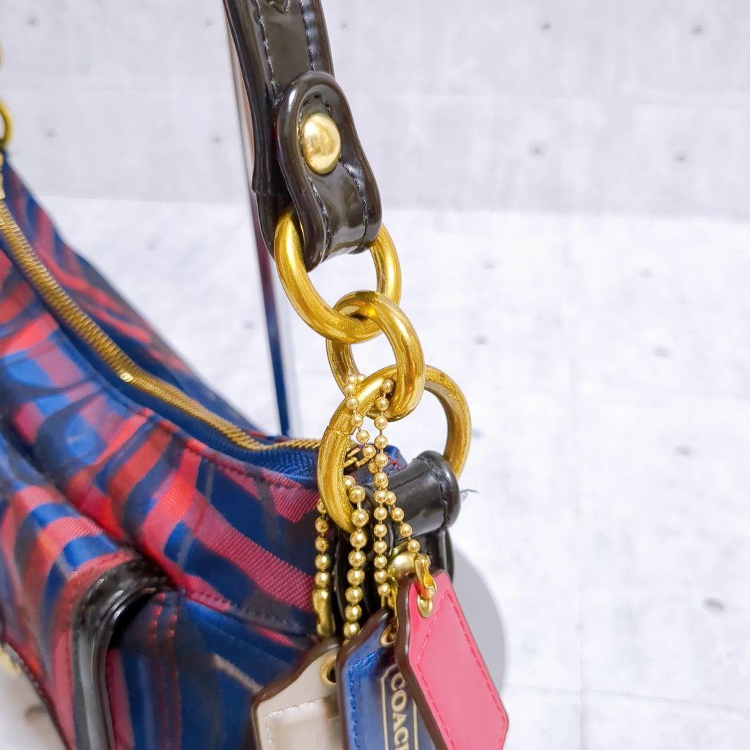 COACH Shoulder Bag Purse Multicolor Authentic