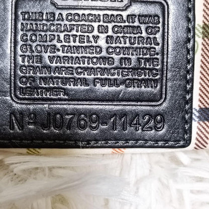 COACH Shoulder Bag Purse Leather Black Authentic