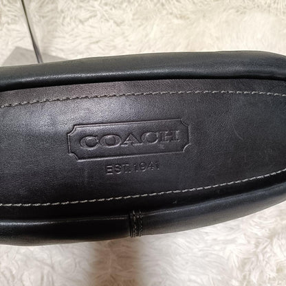 COACH Shoulder Bag Purse Leather Black Authentic