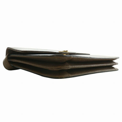 Valentino Garavani Shoulder Bag Purse Logo Leather Brown Authentic