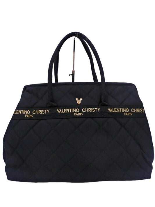 VALENTINO CHRISTY Hand Bag Tote Purse Black Authentic