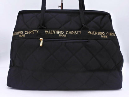 VALENTINO CHRISTY Hand Bag Tote Purse Black Authentic