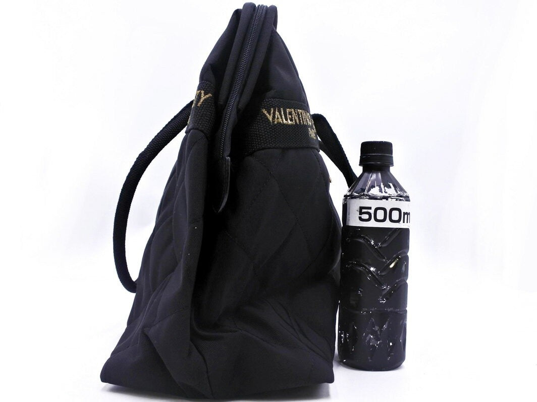 VALENTINO CHRISTY Hand Bag Tote Purse Black Authentic