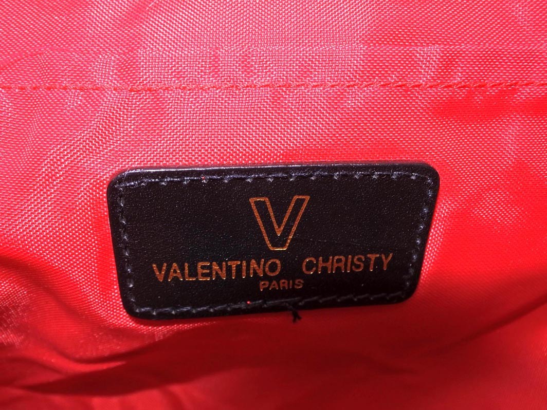 VALENTINO CHRISTY Hand Bag Tote Purse Black Authentic
