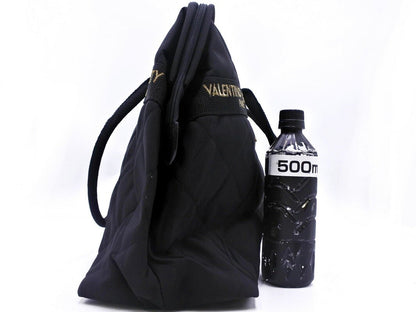 VALENTINO CHRISTY Hand Bag Tote Purse Black Authentic