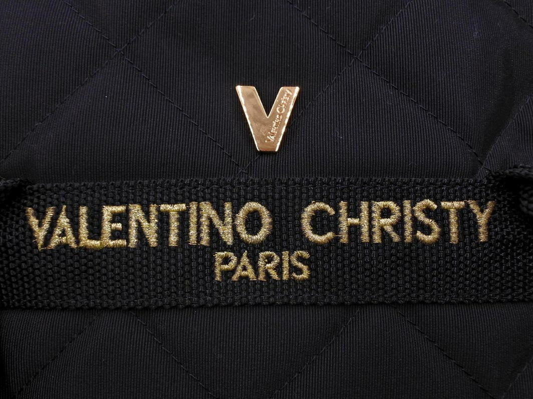 VALENTINO CHRISTY Hand Bag Tote Purse Black Authentic