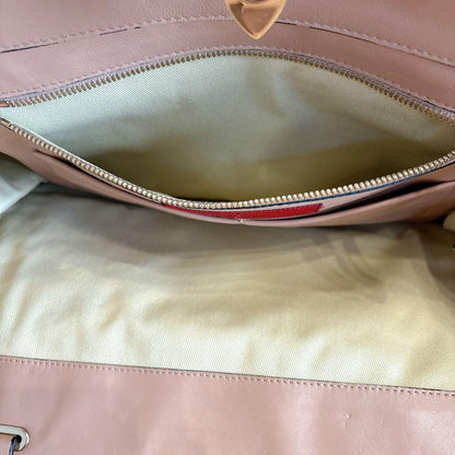 Valentino Garavani Hand Shoulder Bag Purse 2way Rockstuds Leather Pink Beige