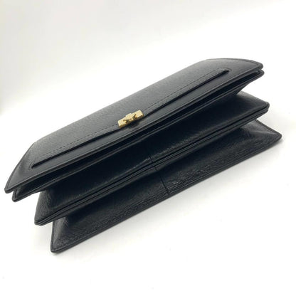 Valentino Garavani Shoulder Bag Purse Logo Leather Black Authentic