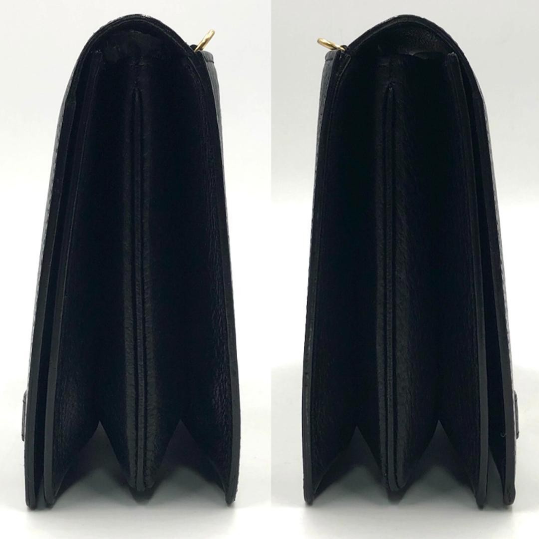 Valentino Garavani Shoulder Bag Purse Logo Leather Black Authentic