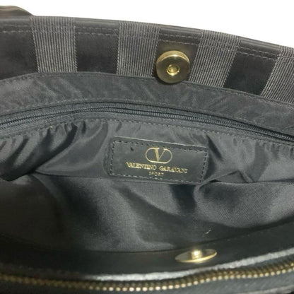 Valentino Garavani SPORT Hand Bag Tote Purse Logo Black Authentic
