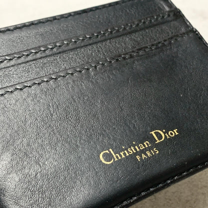 Christian Dior Card  Holder Oblique Trotter CD Case Wallet Compact Purse Canvas