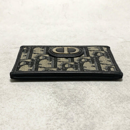 Christian Dior Card  Holder Oblique Trotter CD Case Wallet Compact Purse Canvas