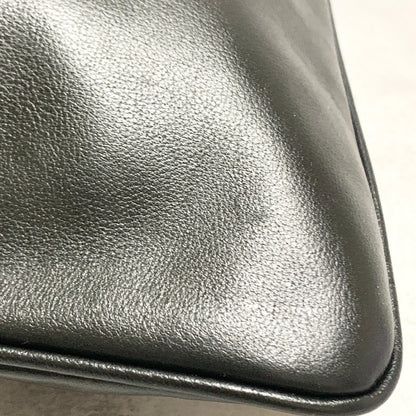 Christian Dior Bag CD Clutch Purse Hand Leather Black Gold Used Authentic