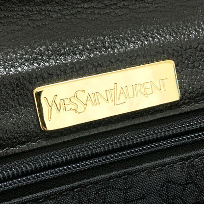 Saint Laurent Bag YSL Cassandra Clutch Purse Hand Leather Black Gold Authentic