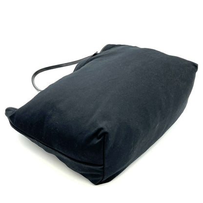 FENDI handbag Tote Purse Nylon Canvas Black Authentic Women's Used