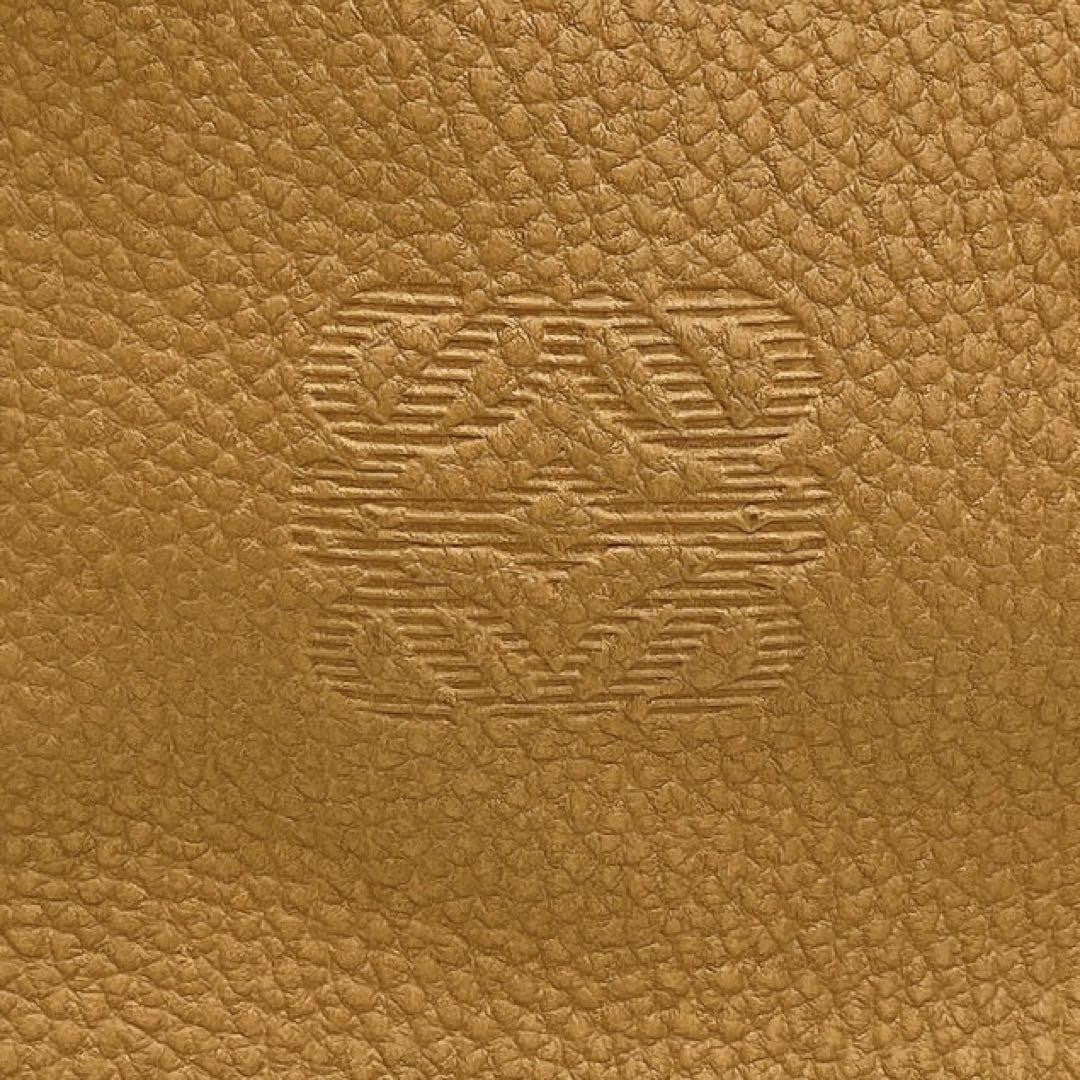 LOEWE Shoulder Bag Purse Anagram Leather Brown Authentic