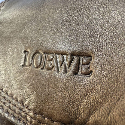 LOEWE Shoulder Bag Purse Leather Brown Authentic