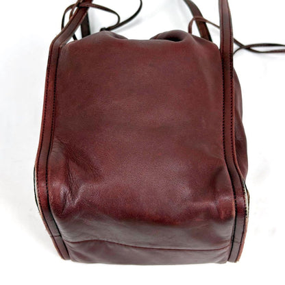 LOEWE Hand Bag Tote Purse Leather Red Authentic