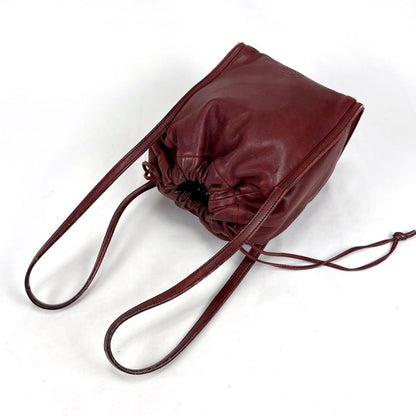 LOEWE Hand Bag Tote Purse Leather Red Authentic