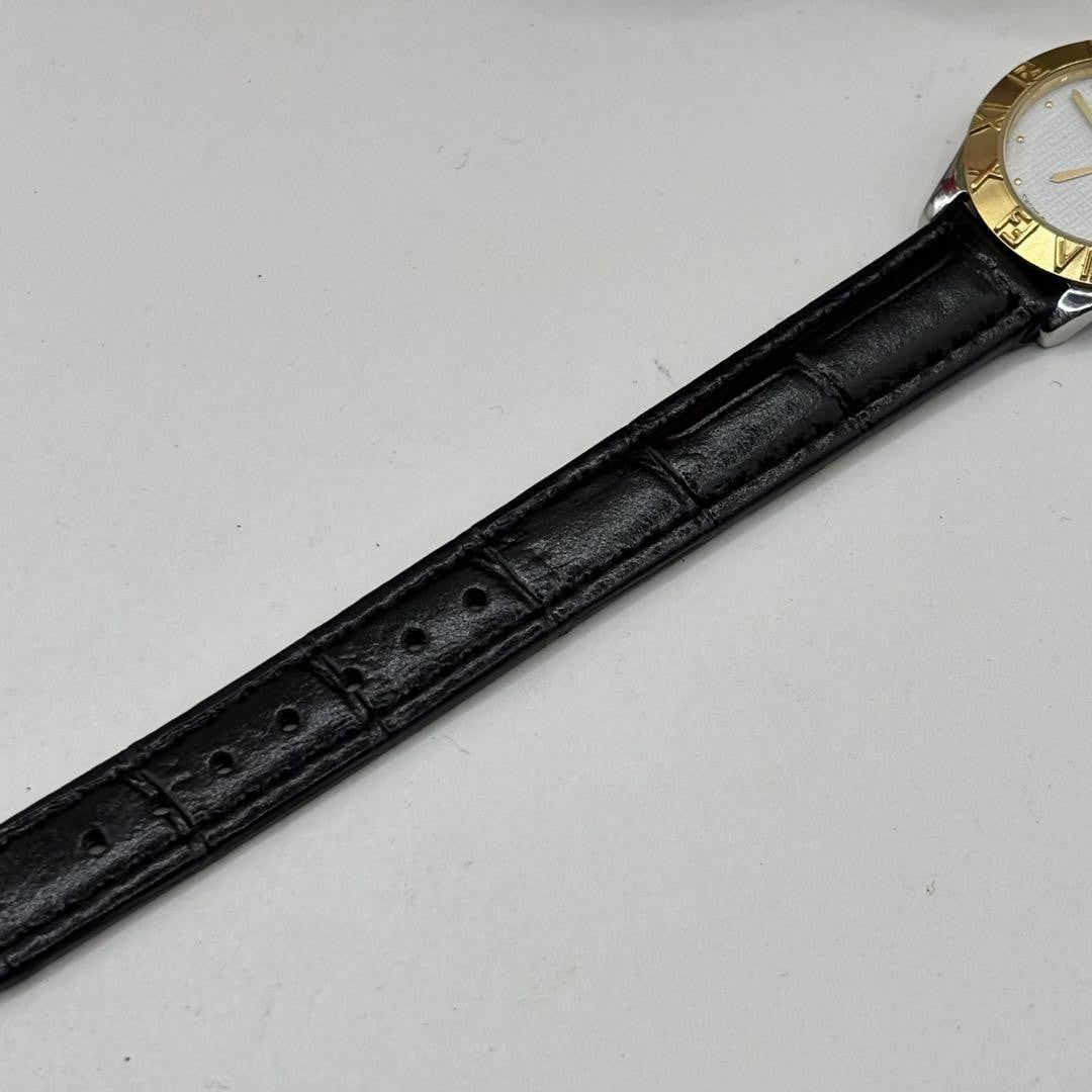 FENDI 2000L Quartz Watch Wristwatch FF Logo White Gold Women's Authentic